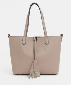 Starorůžový kožený shopper s pouzdrem 2v1 ZOOT