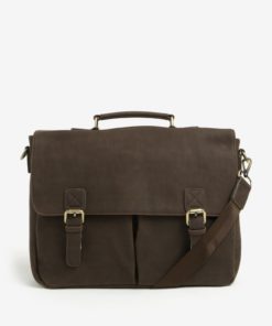 Tmavě hnědá  taška s přezkami Bobby Black