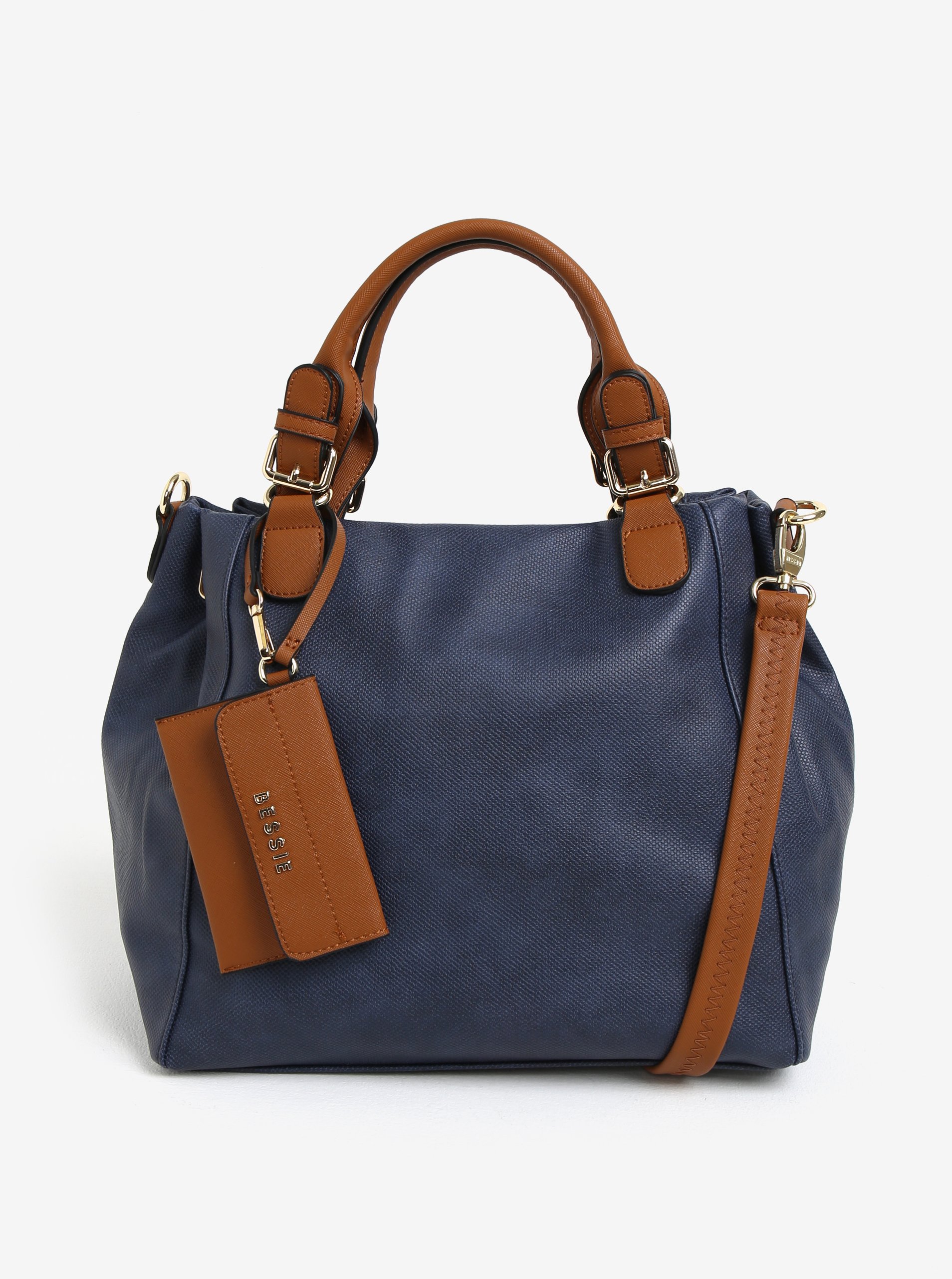 Tmavě modrá kabelka s přívěškem Bessie London Tmavě modrá kabelka s přívěškem Bessie London