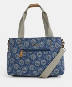 Tmavě modrá květovaná kabelka přes rameno Brakeburn