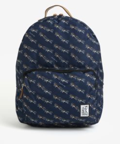 Tmavě modrý dámský batoh s barevným potiskem The Pack Society  18 l