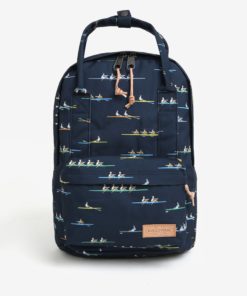 Tmavě modrý vzorovaný batoh Eastpak Break Off Padded Shop´r 15 l