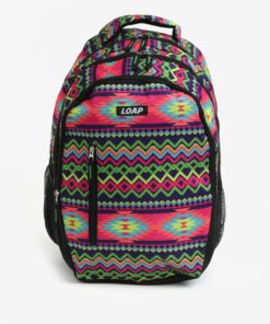 Zeleno-fialový dámský vzorovaný batoh LOAP Lian 20 l