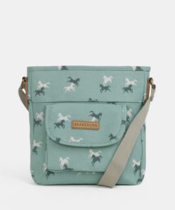 Zelená crossbody kabelka s motivem koní Brakeburn