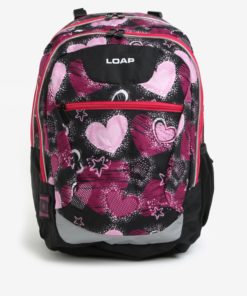 Černo-růžový holčičí vzorovaný batoh LOAP Ellipse 25 l