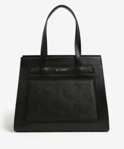 Černá kožená kabelka ELEGA Isabel