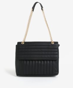 Černá prošívaná crossbody kabelka Pieces Gigi