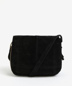 Černá semišová crossbody kabelka Pieces Leana