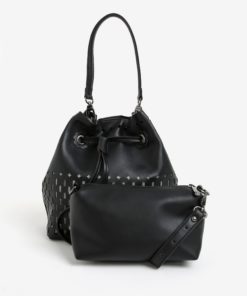 Černá vaková kabelka s malou kabelkou 2v1 Bessie London