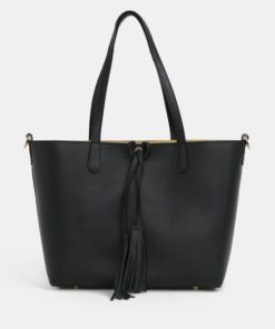 Černý kožený shopper s pouzdrem 2v1 ZOOT