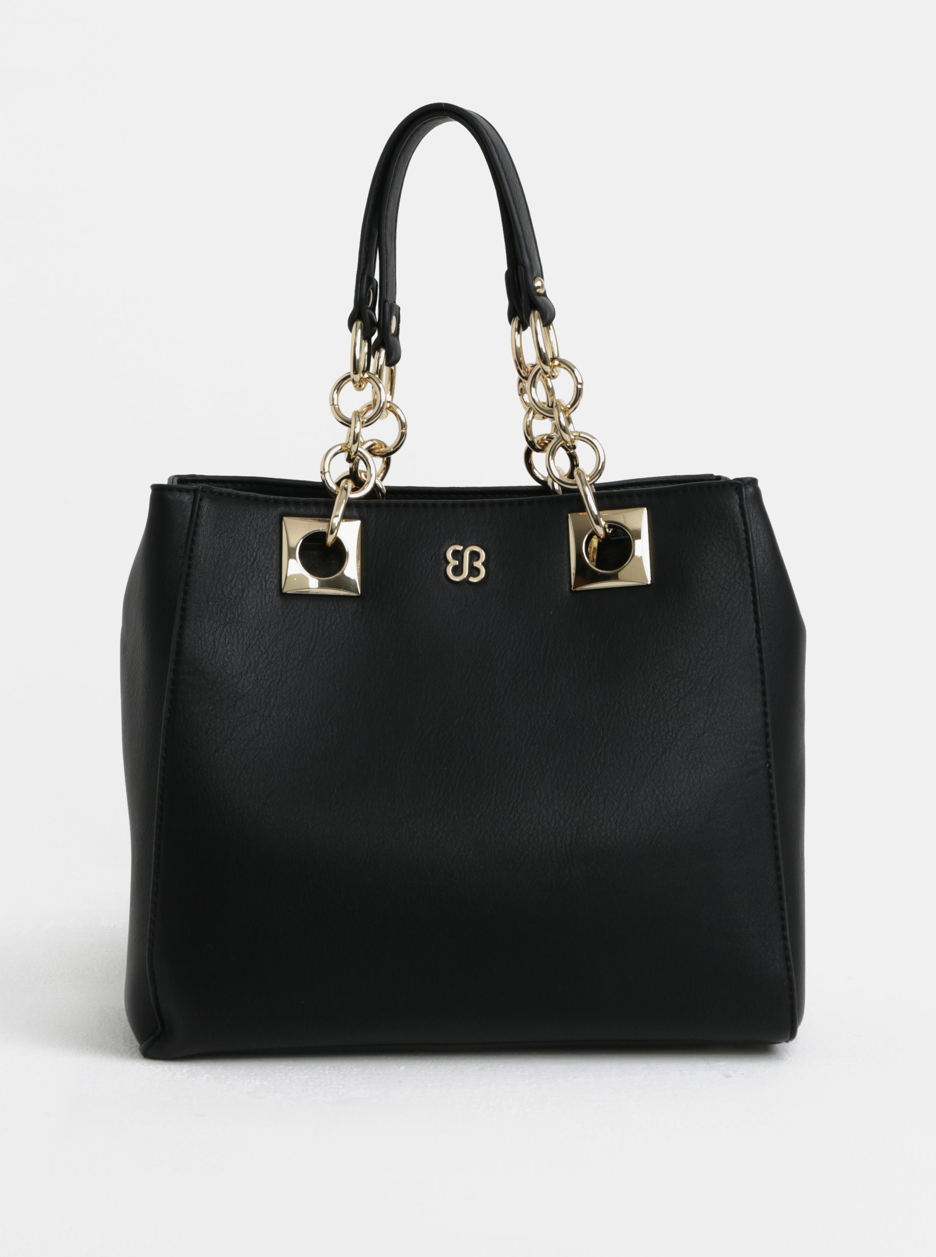 Černý shopper s detaily ve zlaté barvě Bessie London Černý shopper s detaily ve zlaté barvě Bessie London