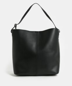 Černý shopper s odnímatelným pouzdrem Pieces Fareena