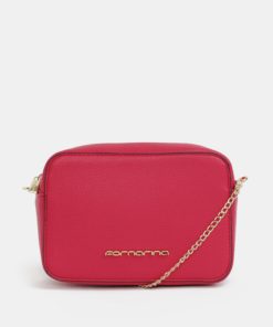 Červená crossbody kabelka s řetízkem Fornarina Liv