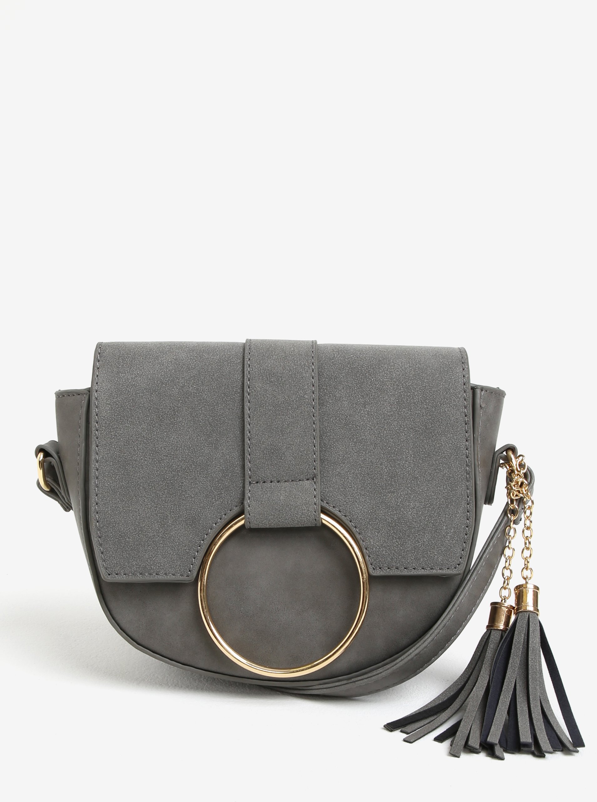 Šedá crossbody kabelka s detaily ve zlaté barvě VERO MODA Rina Šedá crossbody kabelka s detaily ve zlaté barvě VERO MODA Rina