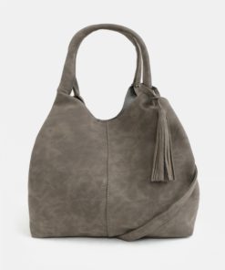 Šedá kabelka s třásní Dorothy Perkins