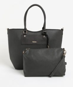 Šedý shopper s crossbody kabelkou 2v1 Bessie London