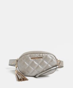 Béžová dámská třpytivá ledvinka/crossbody kabelka ALDO