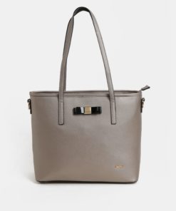 Béžová kabelka s detaily ve zlaté barvě Hampton