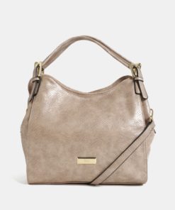 Béžová kabelka se stříbrnými odlesky Gionni