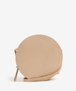 Béžová kožená kulatá crossbody kabelka Royal RepubliQ Galax Round