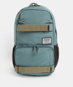 Hnědo-zelený batoh s nášivkou Burton 21 l
