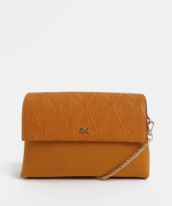 Hnědá crossbody kabelka v semišové úpravě Gionni