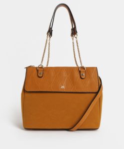 Hnědá kabelka v semišové úpravě Gionni