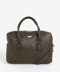 Hnědá koženková taška Bobby Black