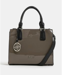 Hnědá lesklá kabelka Gionni Marina