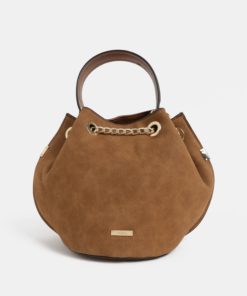 Hnědá malá kabelka/crossbody kabelka v semišové úpravě ALDO