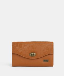 Hnědá peněženka s jemným vzorem Roxy Motel