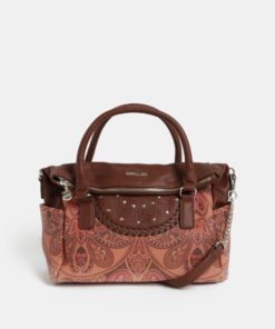 Hnědá vzorovaná kabelka Desigual Winter Valkyrie