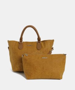 Hnědá vzorovaná kabelka s pouzdrem Desigual Aquiles