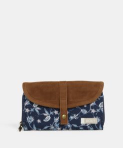 Modro-hnědá vzorovaná peněženka Roxy Carribean