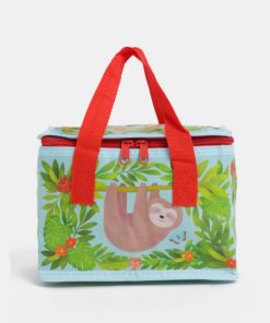 Modrá termotaška na jídlo s potiskem zvířat Sass & Belle