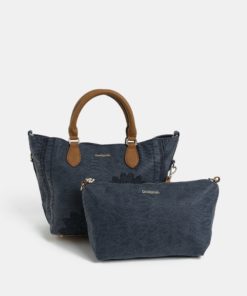 Modrá vzorovaná kabelka s pouzdrem Desigual Aquiles