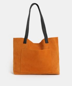 Oranžový semišový shopper WOOX