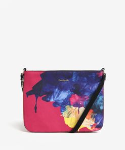 Růžová crossbody kabelka s potiskem Desigual Corel Molina