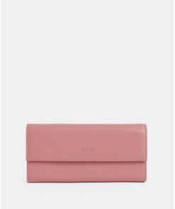 Růžová kožená peněženka BREE Issy 110