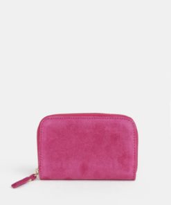 Růžová semišová malá peněženka ZOOT