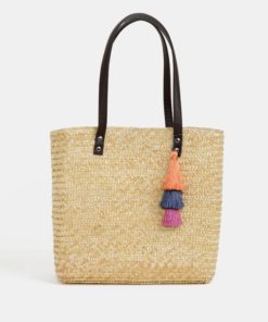 Světle hnědá plážová taška s třásněmi Dorothy Perkins