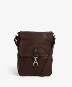 Tmavě hnědá crossbody taška Bobby Black