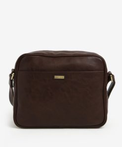 Tmavě hnědá taška přes rameno s detaily ve zlaté barvě Bobby Black