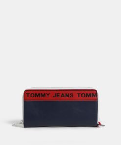 Tmavě modrá dámská peněženka s logem Tommy Hilfiger Tape