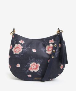 Tmavě modrá květovaná kabelka s třásněmi Cath Kidston