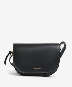 Tmavě modrá malá kožená crossbody kabelka Royal RepubliQ Raf Curve