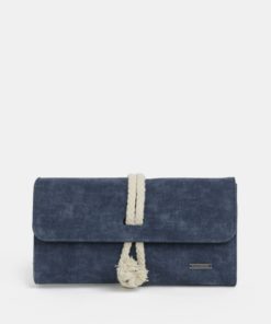 Tmavě modrá velká peněženka Roxy Wall Clock