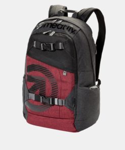 Vínovo-šedý batoh s potiskem a penálem Meatfly 20 l