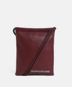Vínová  malá kabelka Calvin Klein Jeans