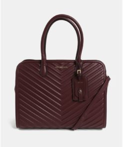 Vínová velká kabelka s prošívaným vzorem ALDO